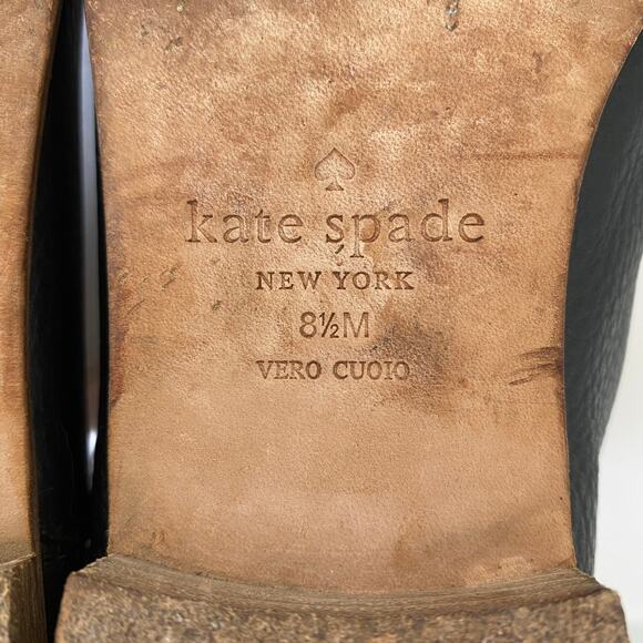 Kate Spade Prospect Bow Ankle Boots Size 8.5 Black Leather Flat Booties *fair - Picture 11 of 14